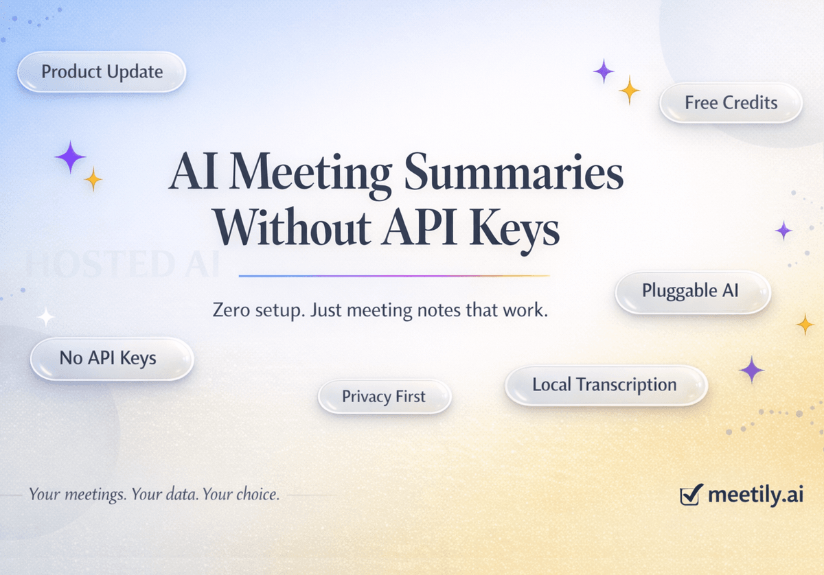Meetily Hosted AI - AI meeting summaries without API keys or complex setup
